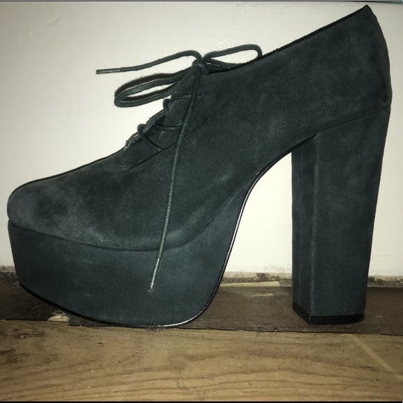 Lothian Shoes Shoes - Lothian Shoes green suede heels